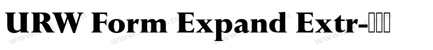 URW Form Expand Extr字体转换
